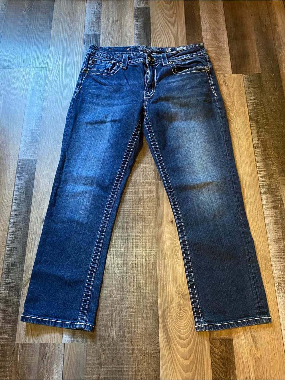 Miss Me Dark Blue Straight-Leg Jeans